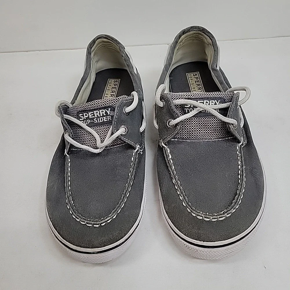 Sperry Topsiders Boat Shoes Size‎ 5M Slip Resistant Fabric Uppers Lace Ups